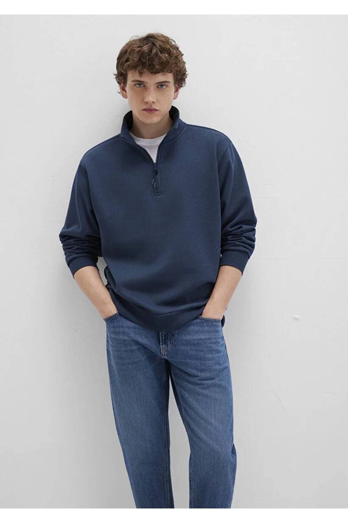 Yarım Fermuarlı Erkek Sweat M0S10278-70490