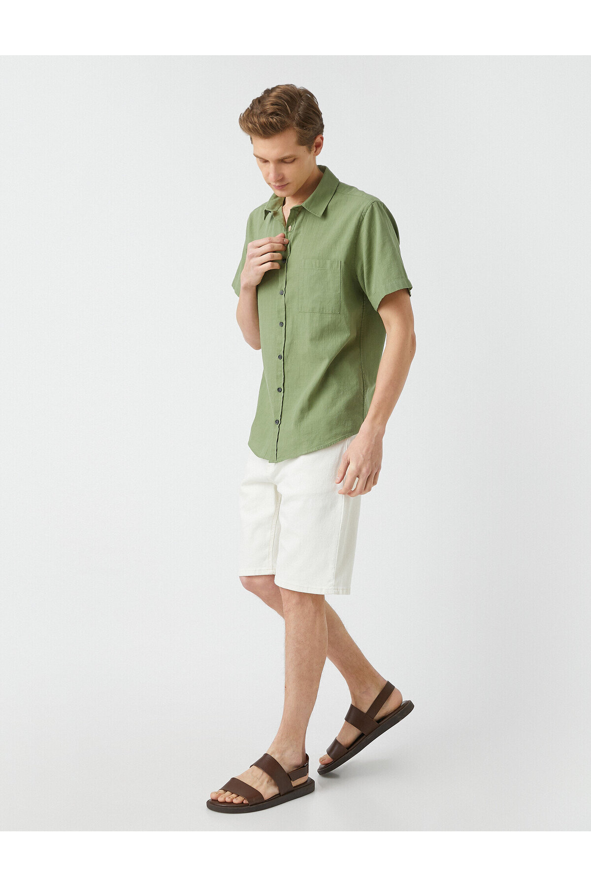 Yazlık Gömlek Kısa Kollu Slim Fit