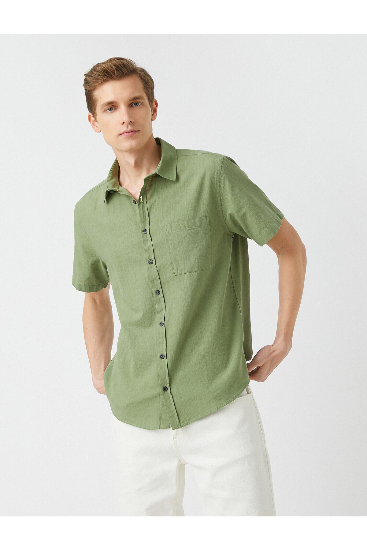 Yazlık Gömlek Kısa Kollu Slim Fit