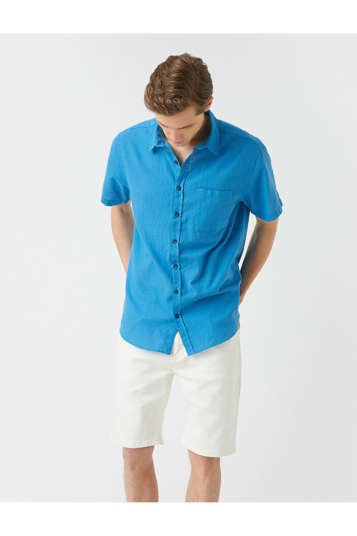 Yazlık Gömlek Kısa Kollu Slim Fit