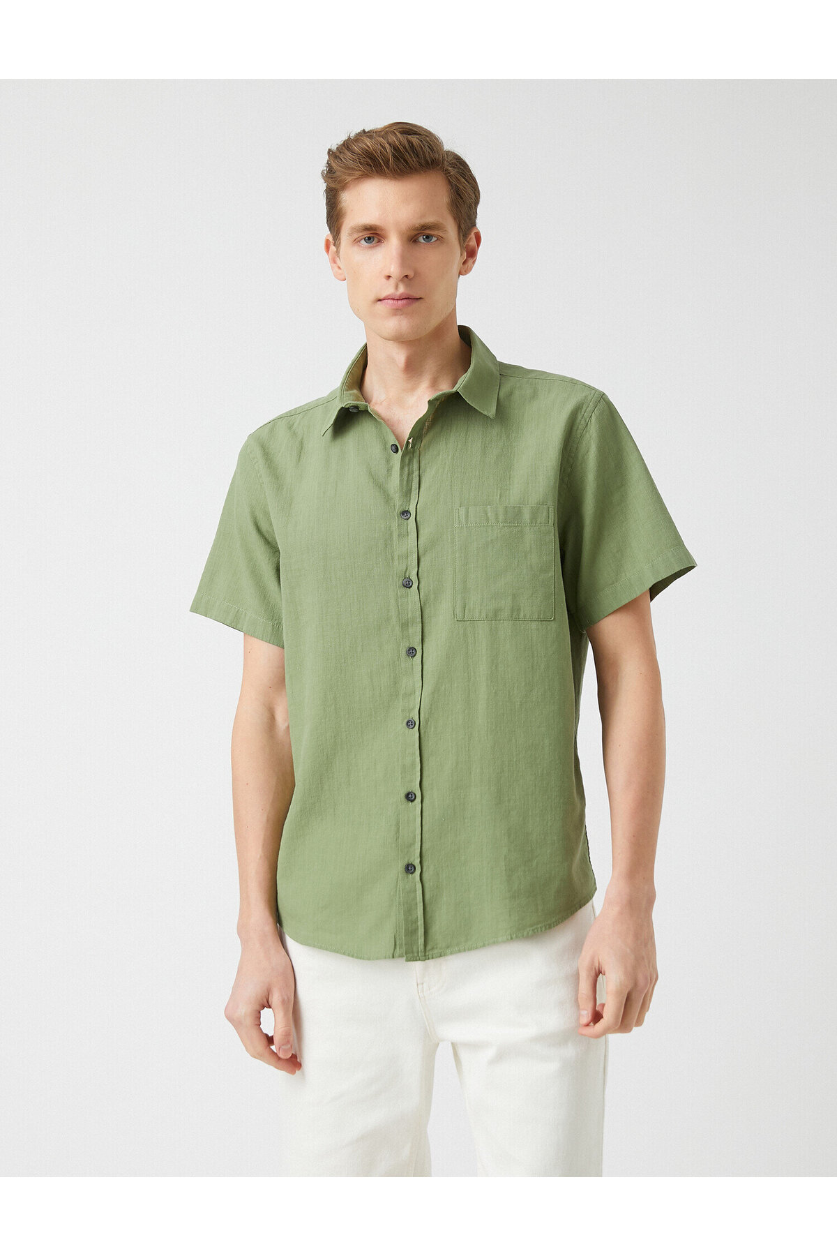 Yazlık Gömlek Kısa Kollu Slim Fit