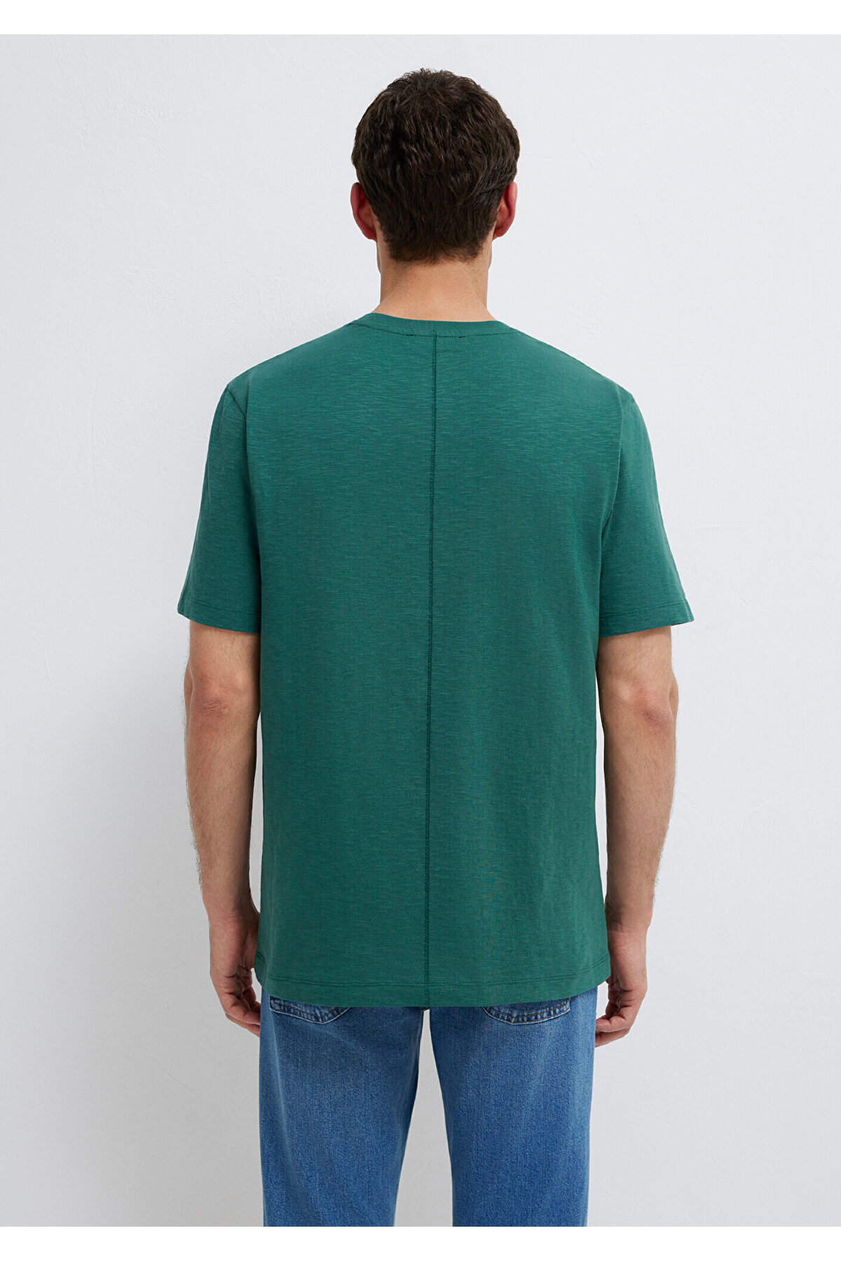 Yeşil Basic Tişört Loose Fit / Bol Rahat Kesim 0613146-71930