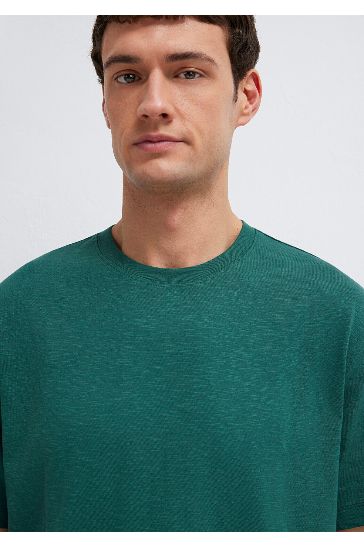 Yeşil Basic Tişört Loose Fit / Bol Rahat Kesim 0613146-71930