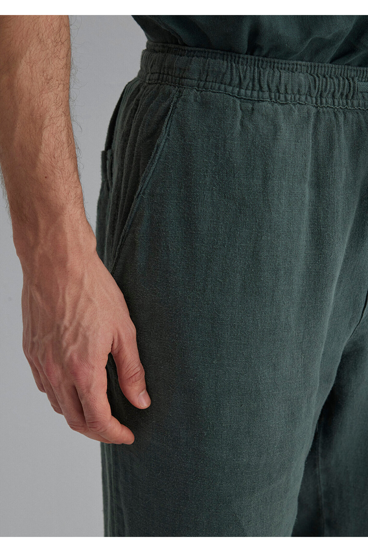 Yeşil Keten Pantolon 0010358-71598