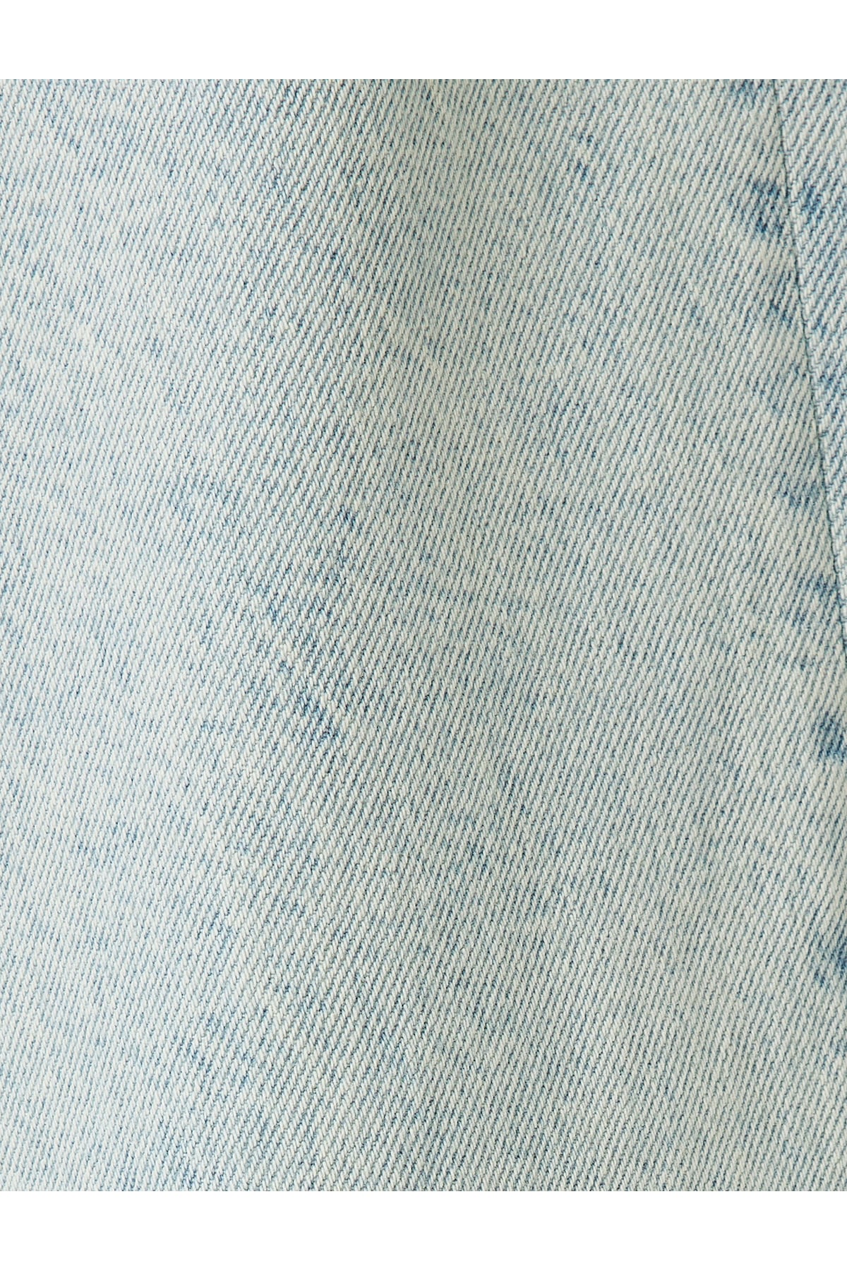 Yırtık Kot Pantolon Düşük Bel Düğmeli Bol Paça Pamuklu - Loose Straight Fit Jean