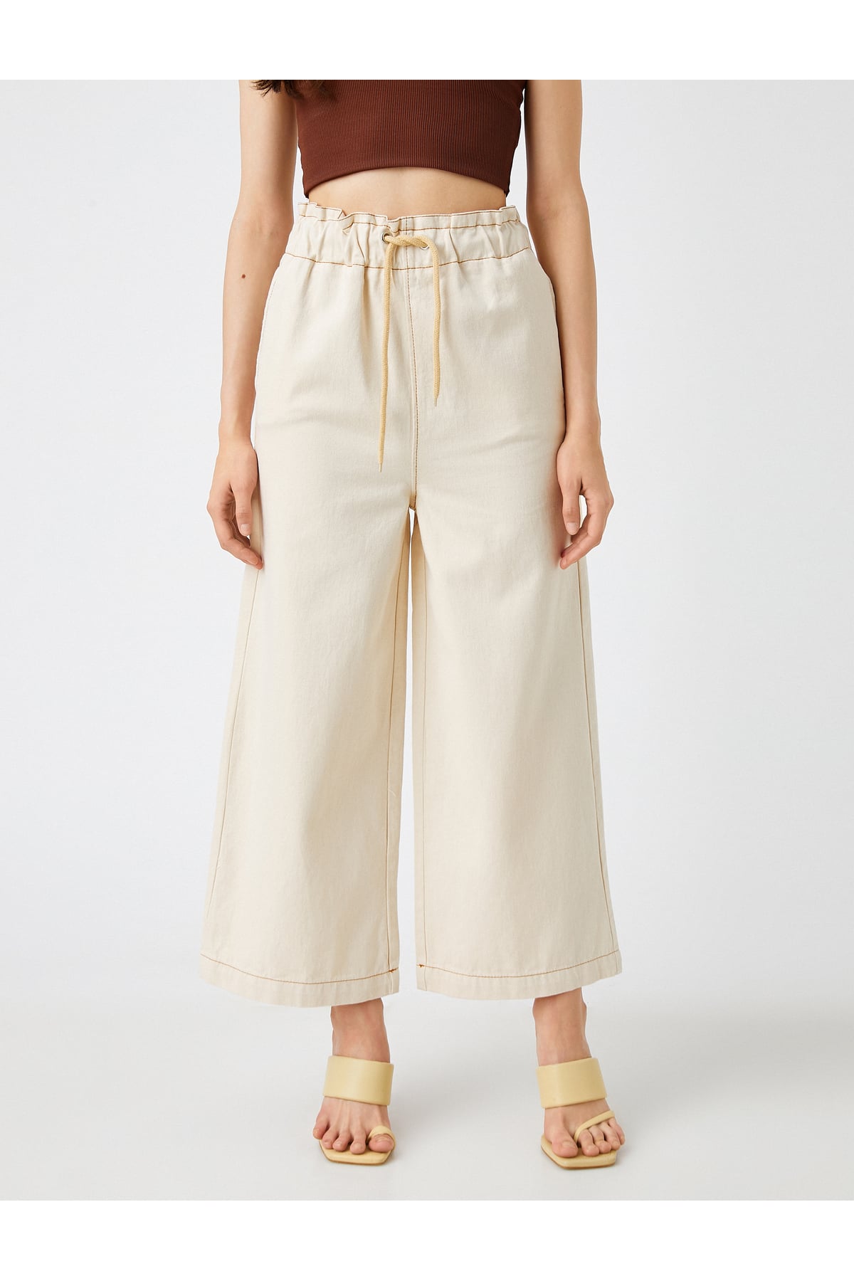 Yüksek Bel Culotte Pantolon
