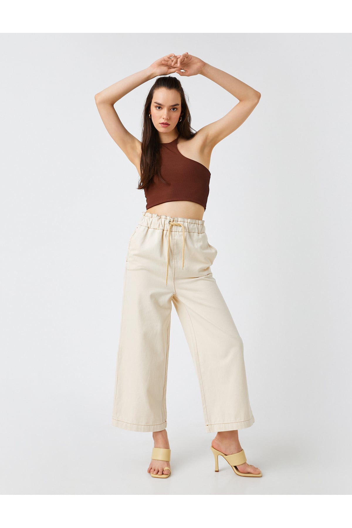 Yüksek Bel Culotte Pantolon
