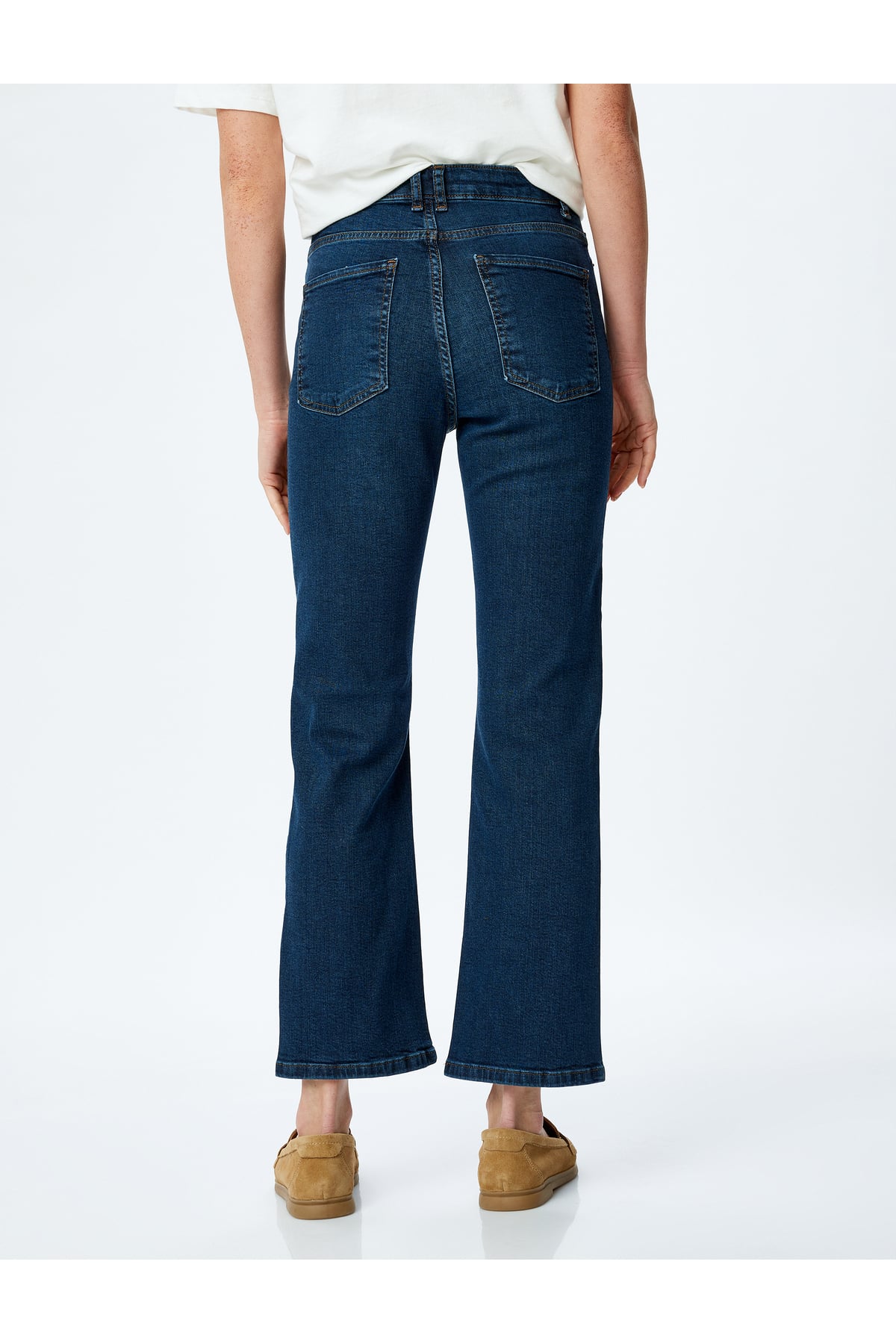 Yüksek Bel İspanyol Paça Denim Pantolon - Kick Flare Jeans