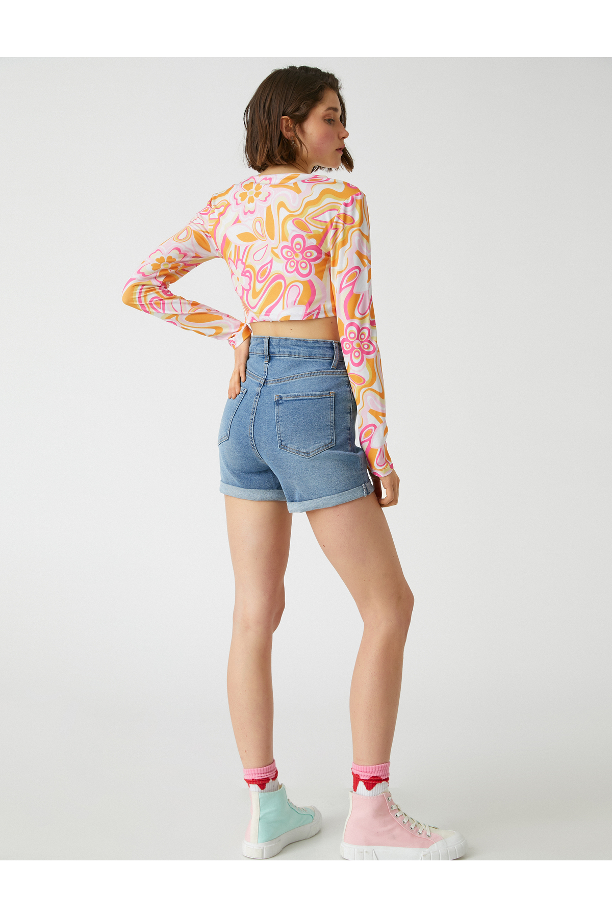 Yüksek Bel Kot Şort