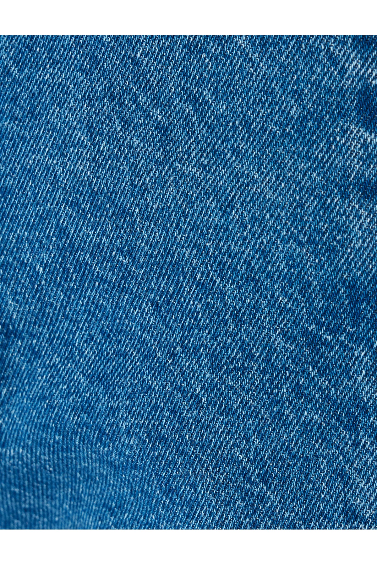Yüksek Bel Renk Bloklu Düğmeli Kot Pantolon -  Straight Fit Jean