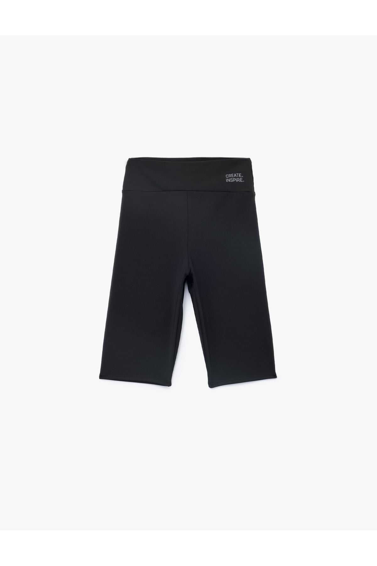 Yüksek Bel Slim Fit Biker Spor Tayt