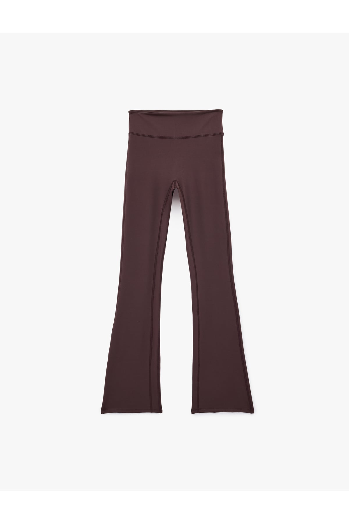 Yüksek Bel Slim Fit İspanyol Paça Spor Tayt