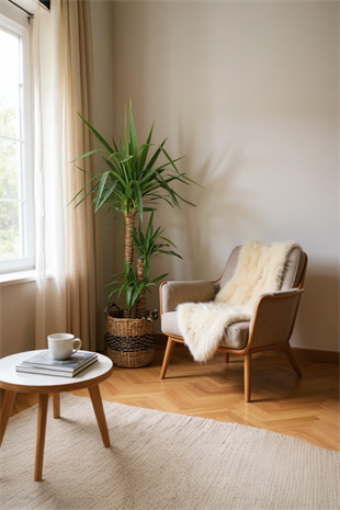 3 Gövdeli Yuka Bitkisi Large 150-160 cm ( Avize Çiçeği -  Yucca Massengena)