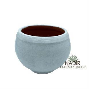 El Yapımı 12.5 cm Seramik Saksı