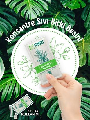 Florist Şaseli Yeşil Yapraklı Bitkiler İçin Sıvı Bitki Besini