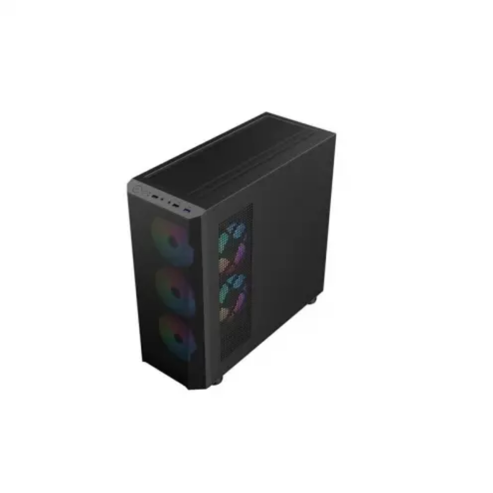 1ST Player FD5-M Siyah 600W 80+ Argb 4X12CM Fan Temperli Cam Mesh USB 3.0 M-ATX Kasa 