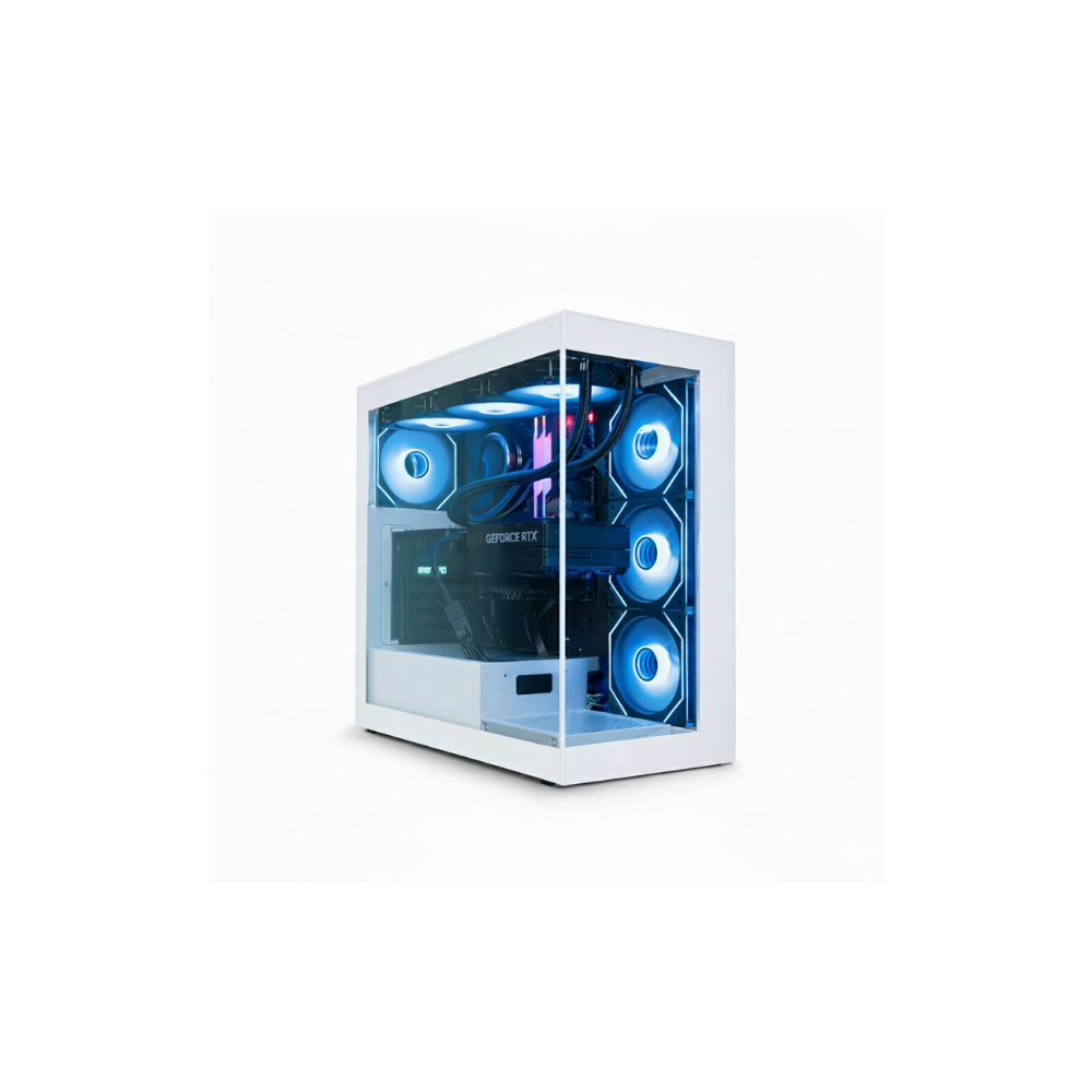 AIGO DS900 Beyaz 850W 80+ Bronze ARGB Mid Tower Kasa