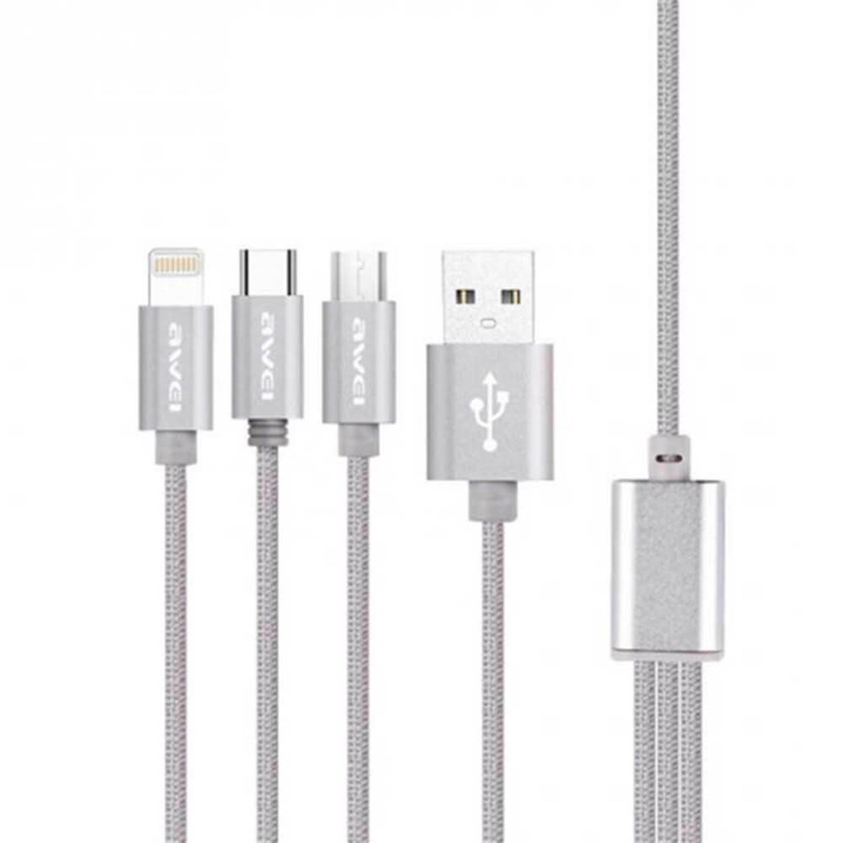 Awei CL-970 3in1 Şarj Kablosu