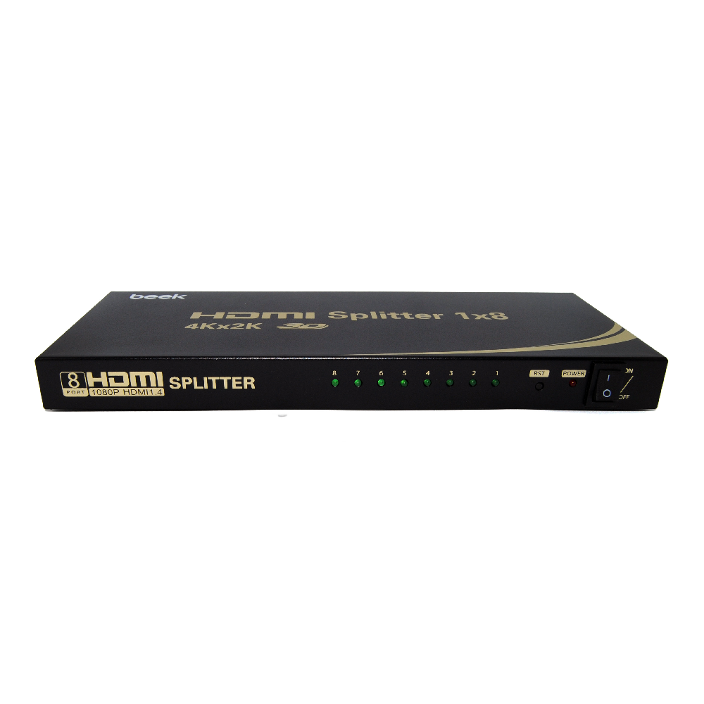 Beek 4K 8'li HDMI Video Çoklayıcı BS-VSP-HA08UH-L Metal şasi Hdmi Splitter