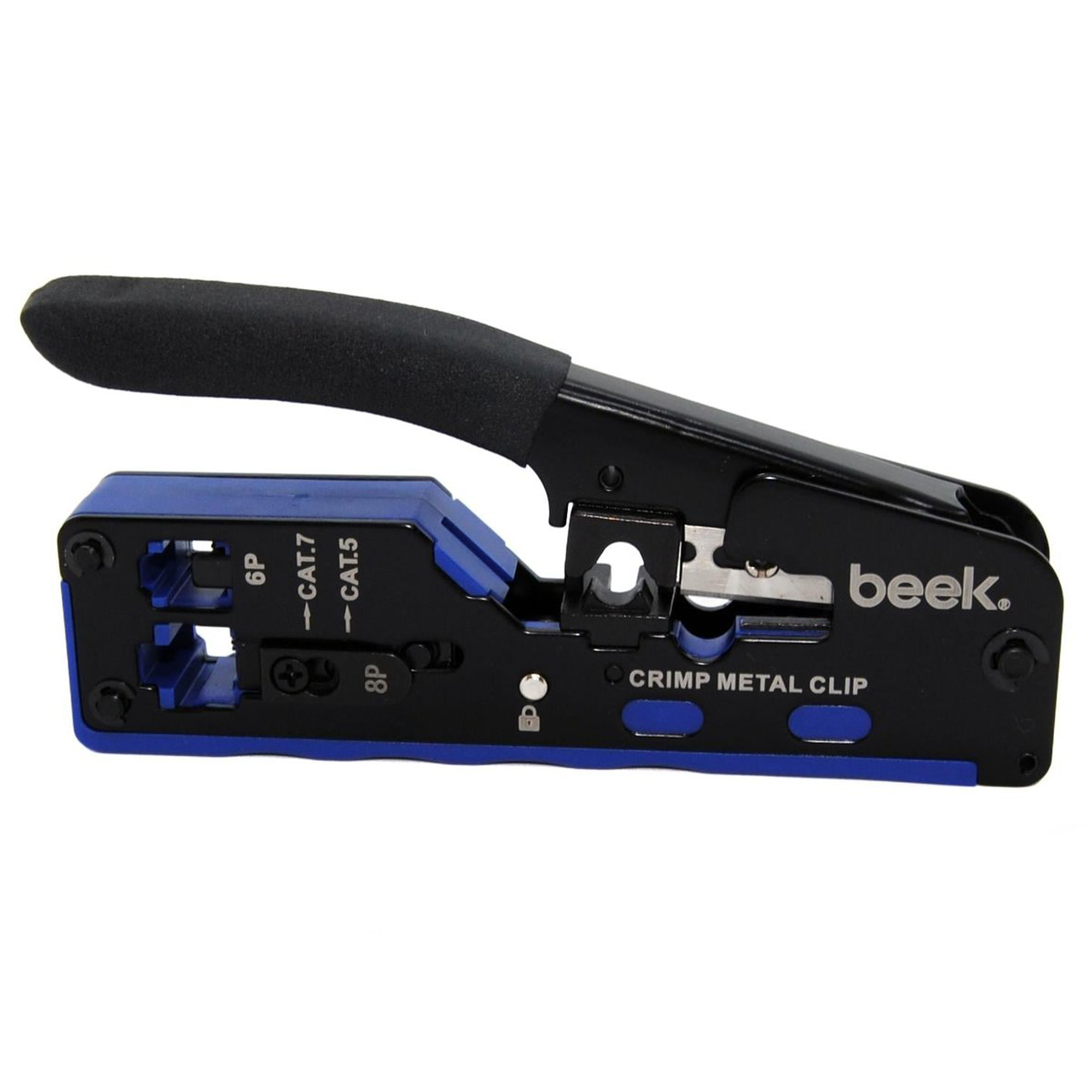 Beek CAT5/CAT6/Cat6A/CAT7 Konektörler ve 6P/6C (RJ-12), 6P/4C (RJ-11), 6P/2C (RJ-11) Modüler Fişler İçin Crimp Aleti/Sıkma Pense, BN-MP-CT Mavi Renk
