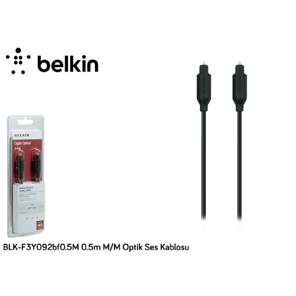 Belkin0.5M M/M Optik Ses Kablosu blk-f3y092bf5m