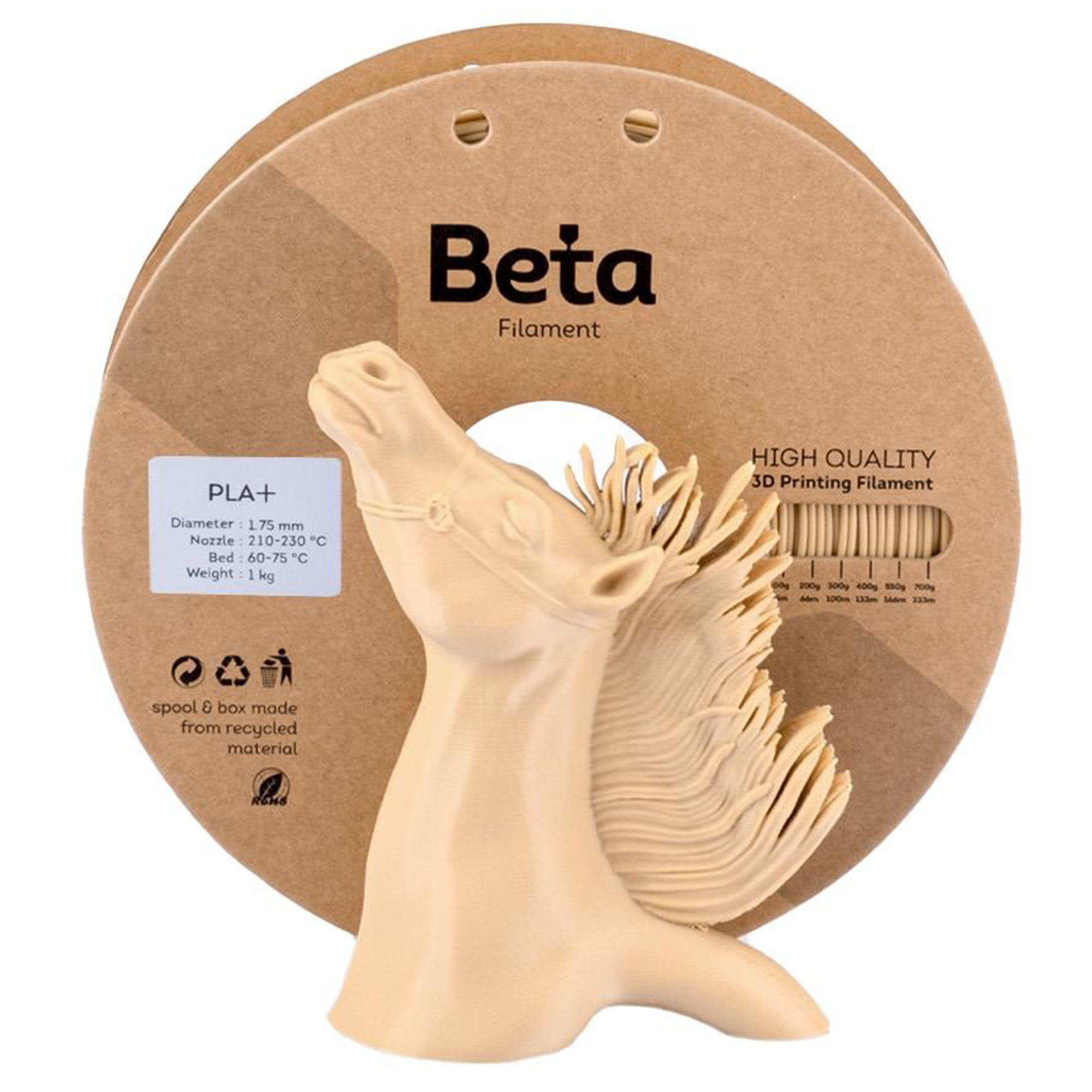 Beta PLA+ Filament Natural Skin 1.75mm