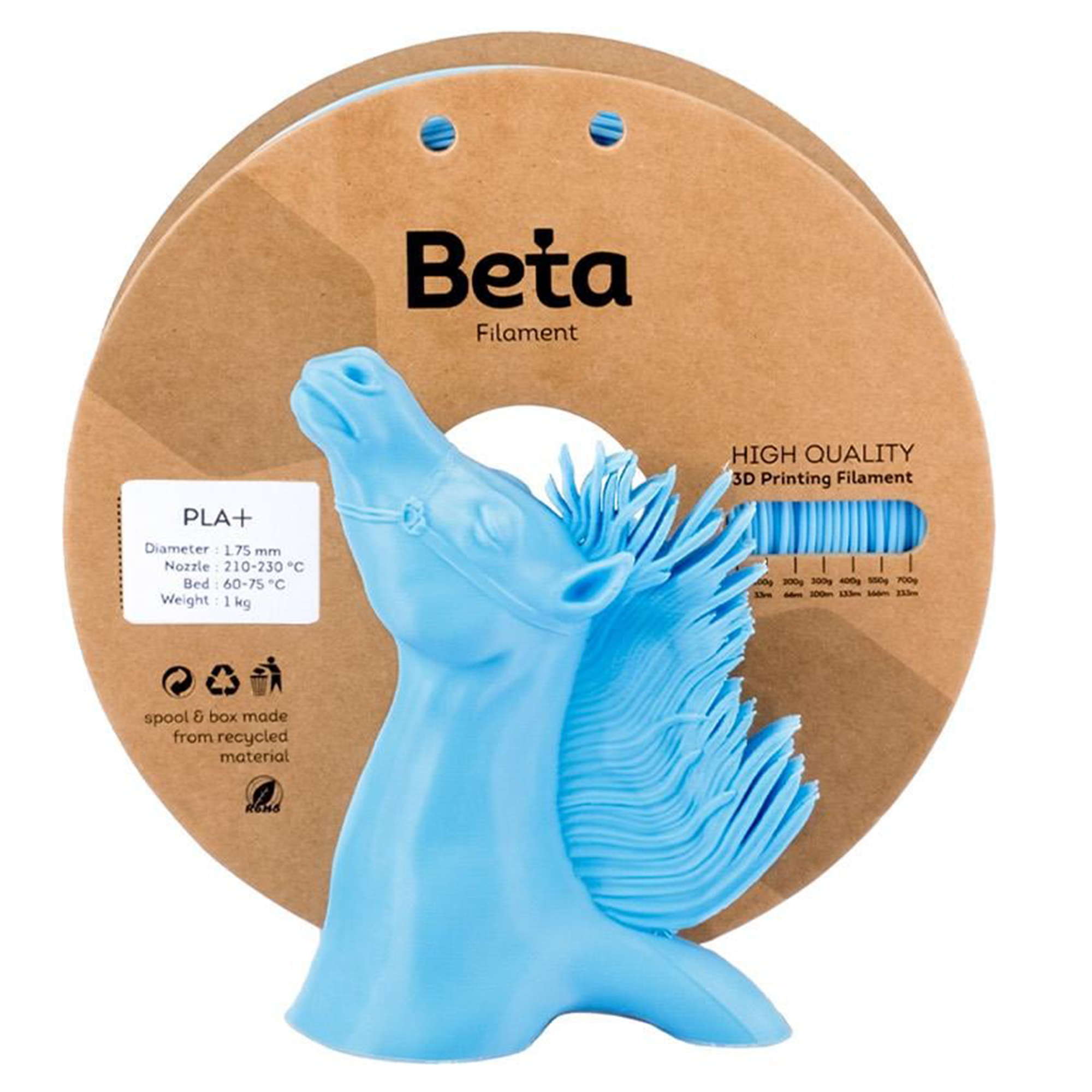 Beta PLA+ Filament Sky Blue 1.75mm