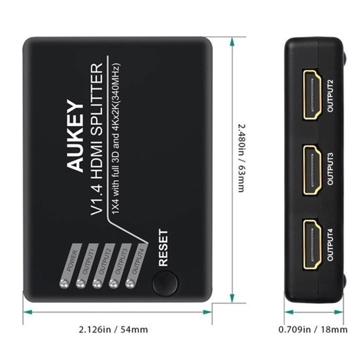 DAYTONA AUKEY HA-H02 4'LÜ HDMI ÇOKLAYICI,FHD 4K/3D