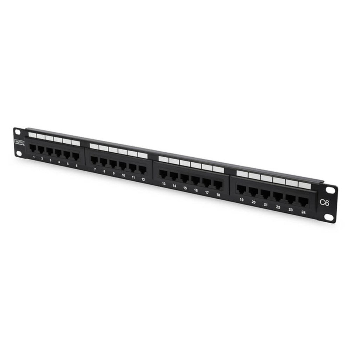 DIGITUS 24'lü CAT 6 UTP Patch Panel,LSA.1U,Rack MoUNT DN-91624U