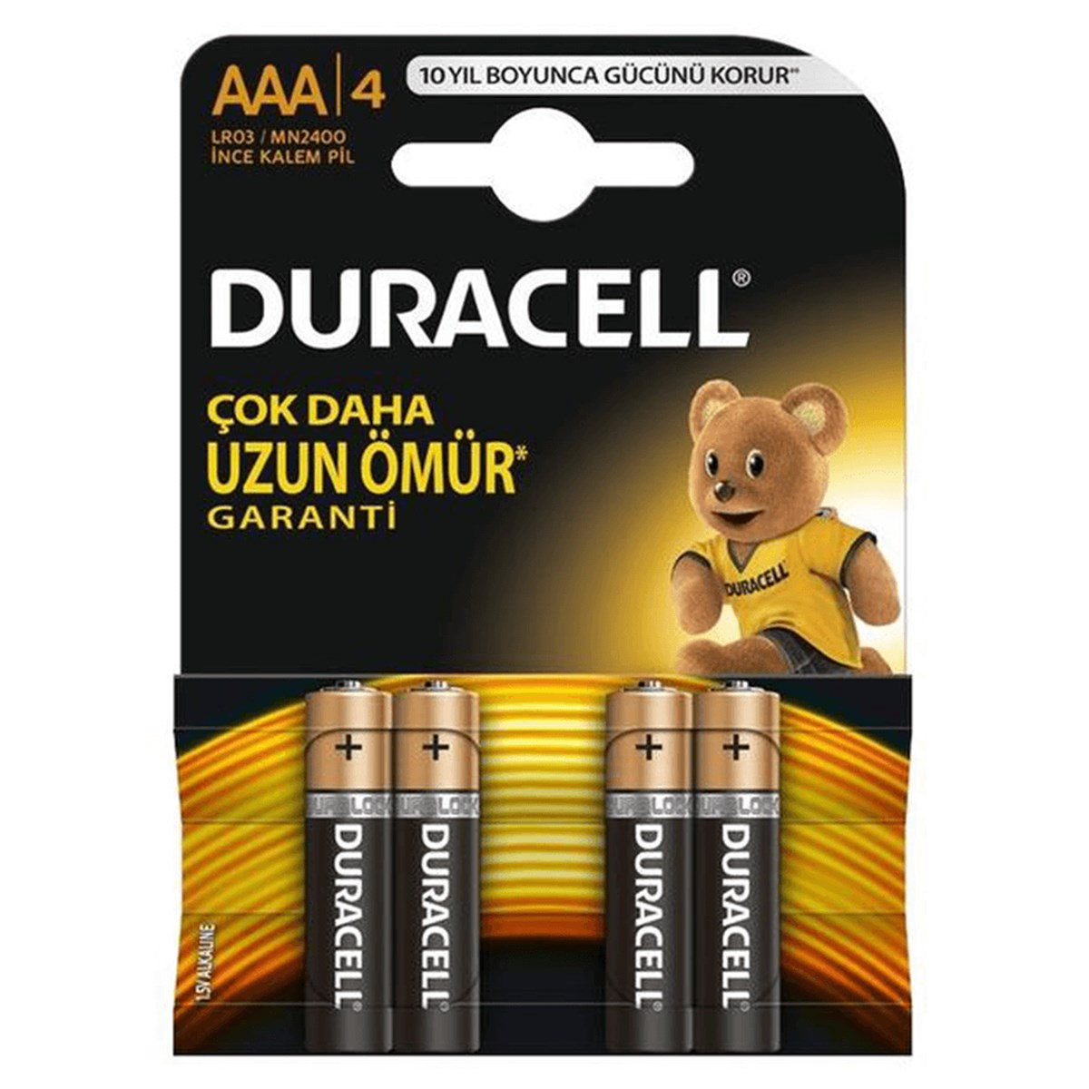 DURACELL PİL İNCE KALEM AAA 4LÜ KART LR03