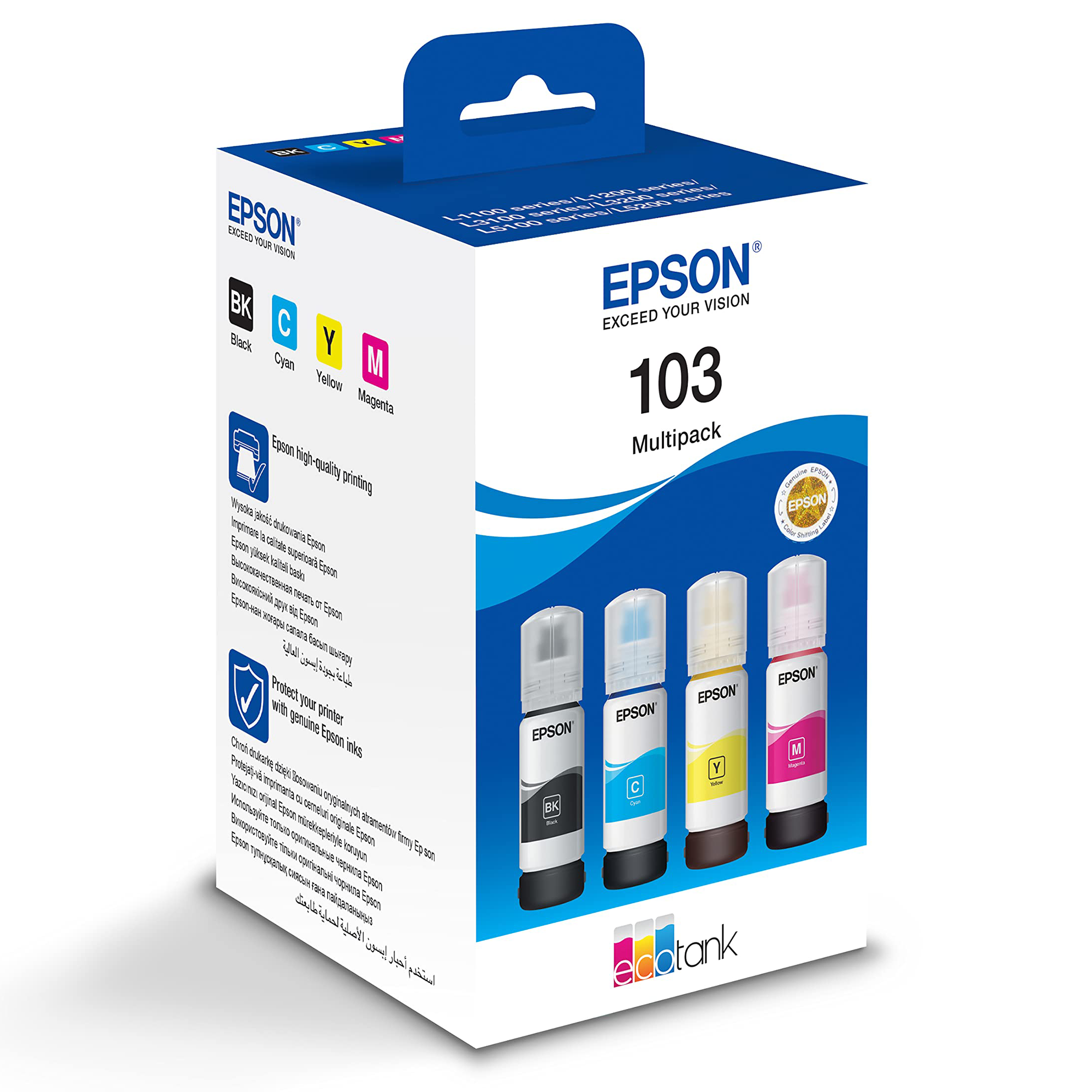 Epson C13T00S64A 103 Black/Cyan/Magenta/Yellow 4 Lü Multipek Mürekkep 