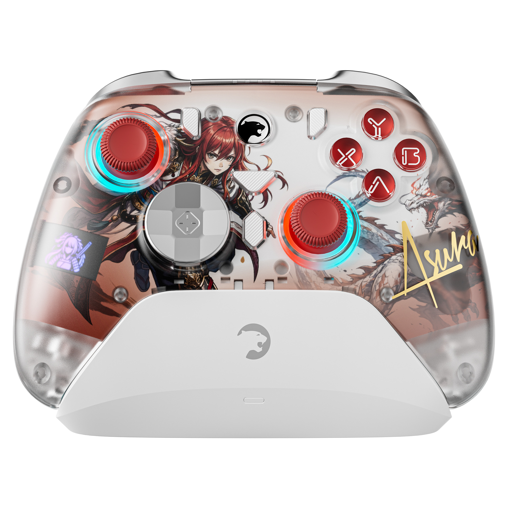 GamePower Asura Kablosuz Beyaz RGB TMR Gamepad (2.4G, Bluetooth, Kablolu) (PC Uyumlu)