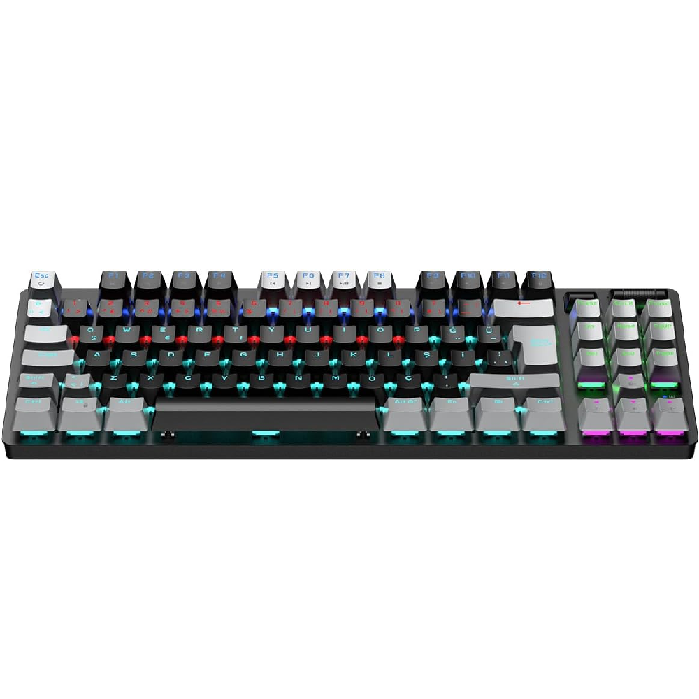 Gamepower Eva 5 Mekanik RedSwitch Türkçe Q 88 Tuş USB Gaming Klavye