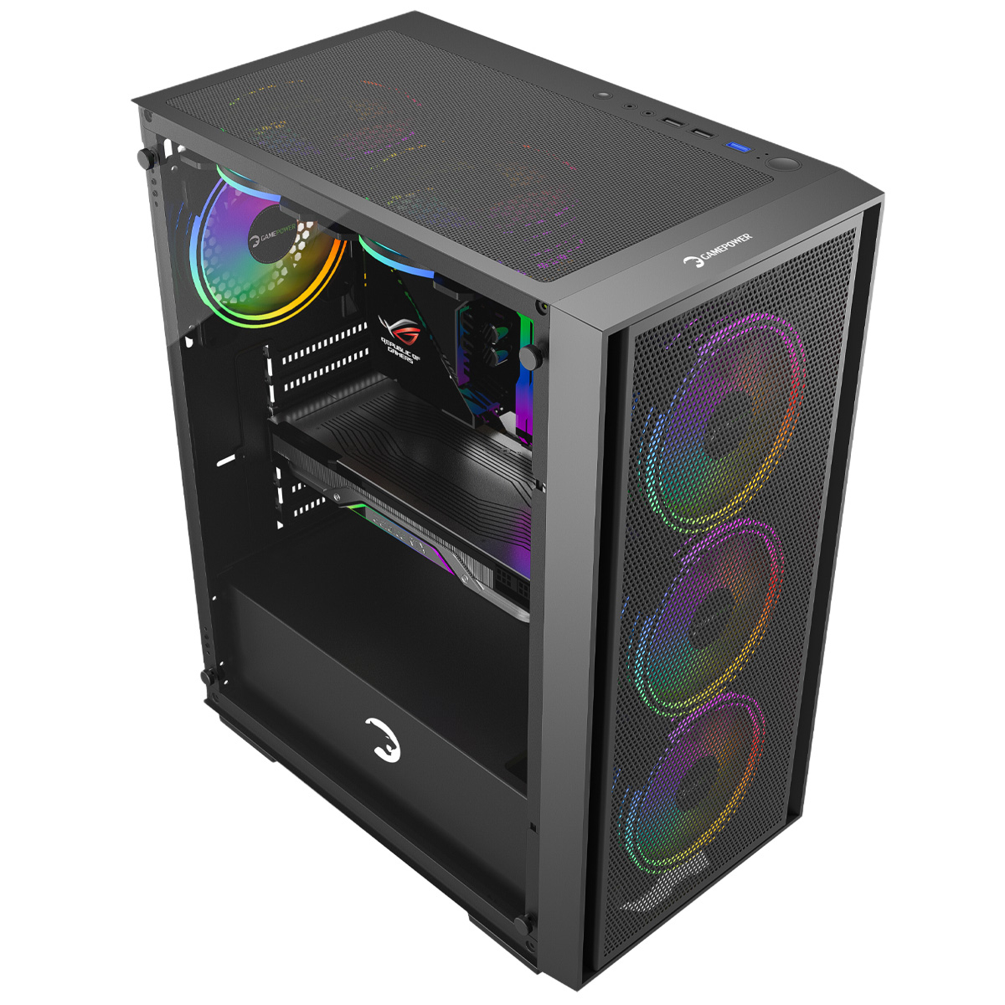 GamePower Flex 4*120mm A-RGB Fan ATX 650W 80+ Bronze Gaming Kasa