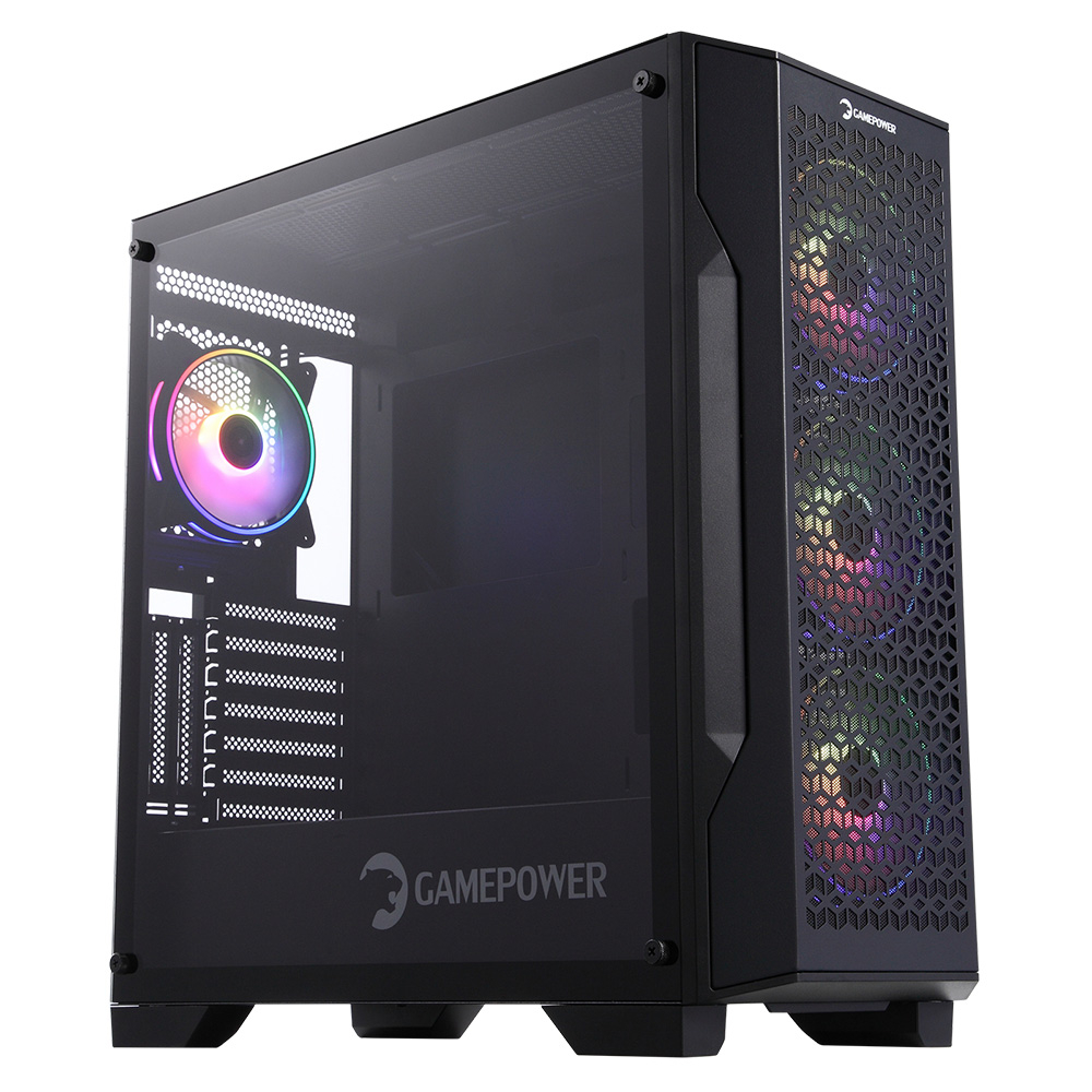 GamePower Savagis 650W 80+ Bronze ATX 4 x ARGB Fan Temperli Cam Hub Siyah Gaming Kasa