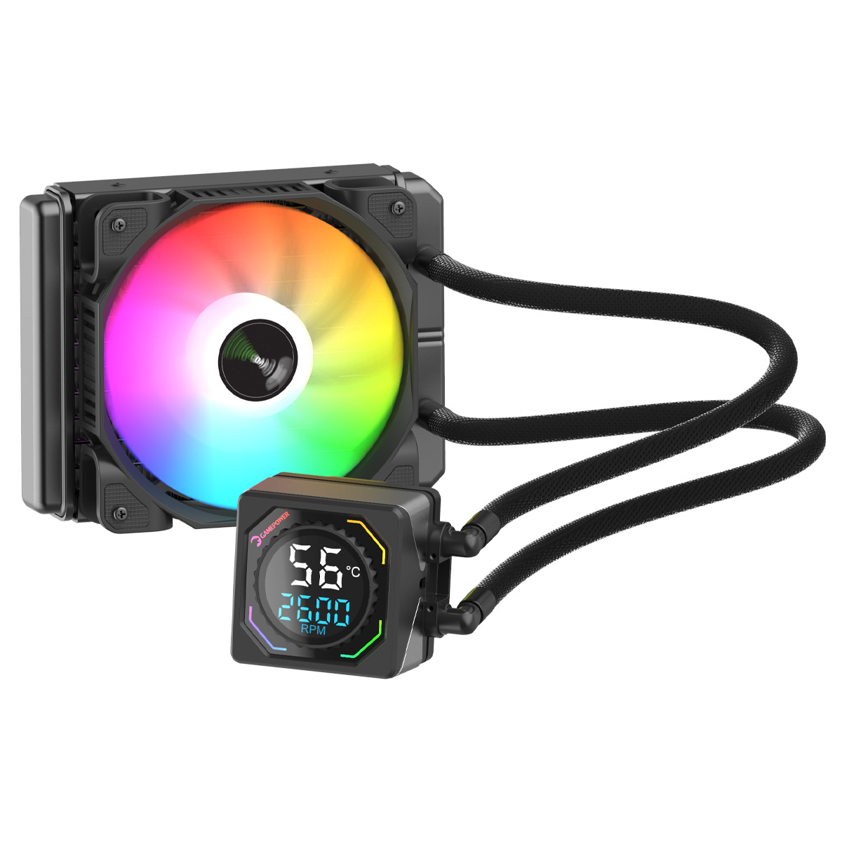 GamePower Skadi Round 120 ARGB 120mm Sıvı İşlemci Soğutucu AM5 ve LGA1700 Uyumlu