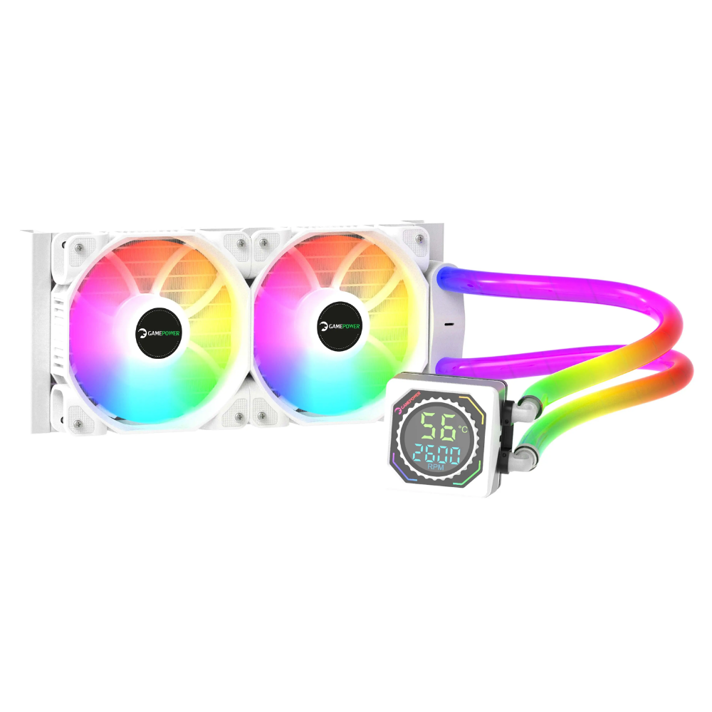 GamePower Skadi Square 240 ARGB Beyaz (RGB Borulu) 240mm Cpu Sıvı Soğutma