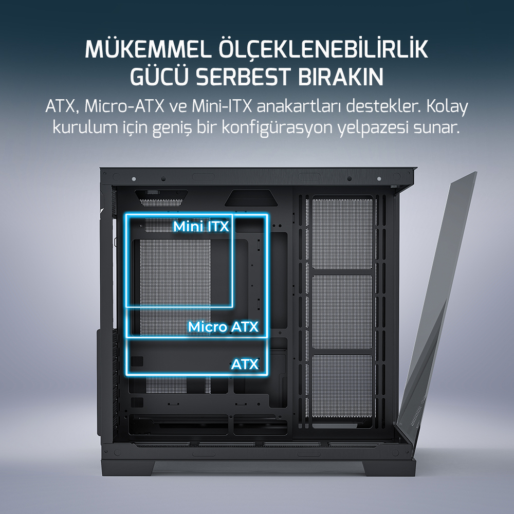 GamePower Warcry Pulse 4x12Cm ARGB Fan Temperli Cam ATX 750W 80+ Bronze Gaming Kasa