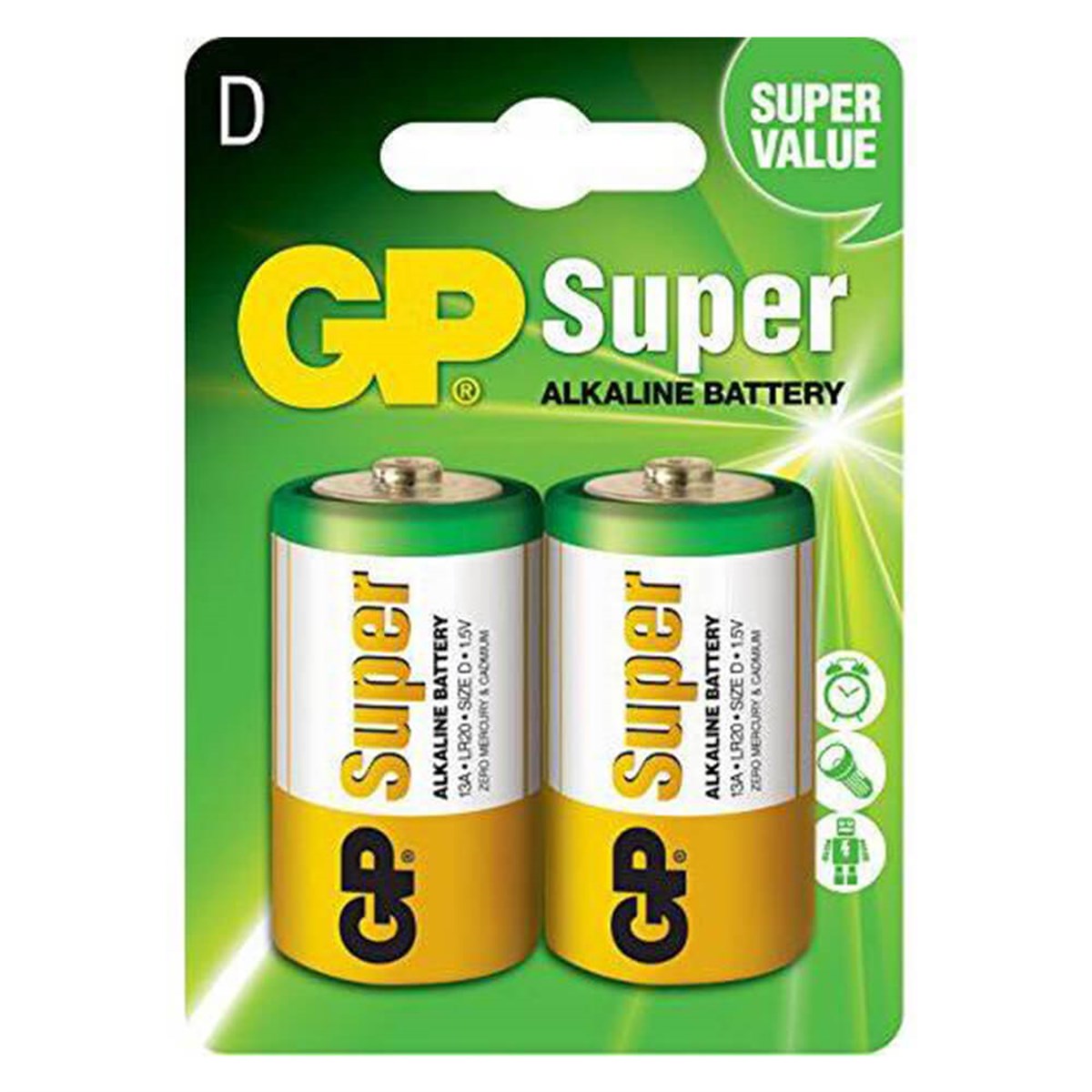 GP PİL 1.5V ÇİNKO C TİP AÇIK 2'Lİ (GP14G-2S2)