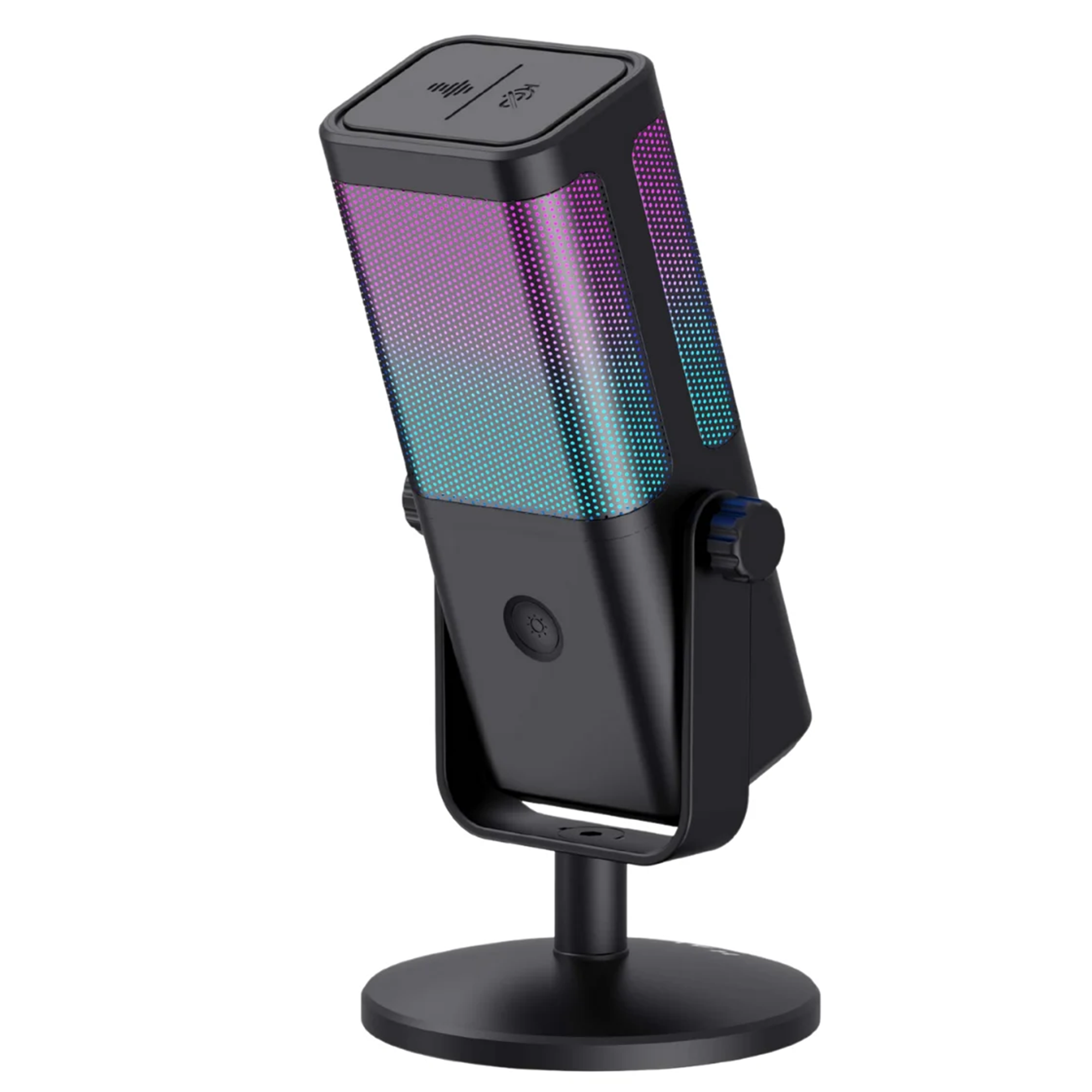 Havit GK65 RGB Profesyonel Yayıncı Mikrofonu 192kHz 24Bit Hi-Fi Dahili Ses Kartlı - Siyah
