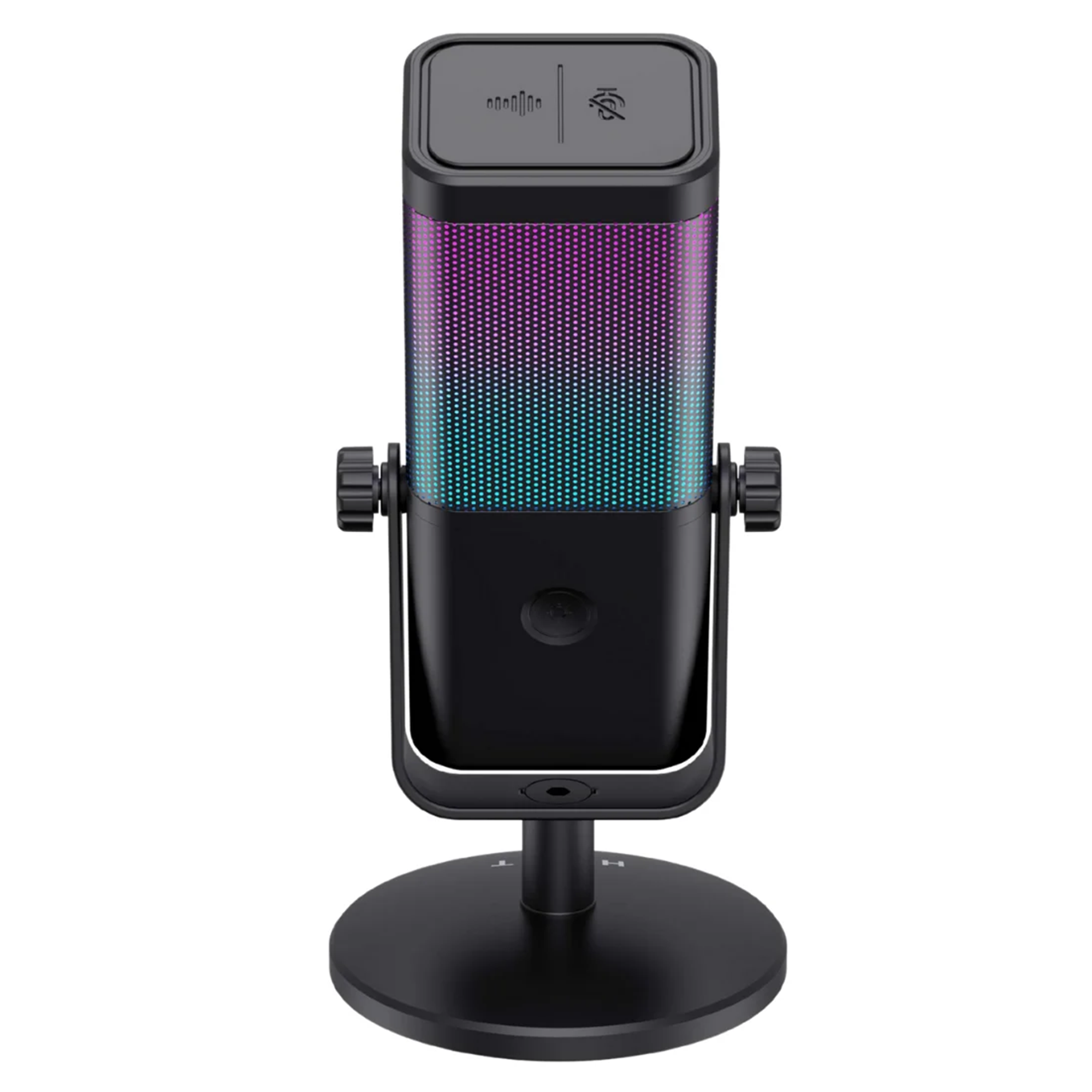 Havit GK65 RGB Profesyonel Yayıncı Mikrofonu 192kHz 24Bit Hi-Fi Dahili Ses Kartlı - Siyah