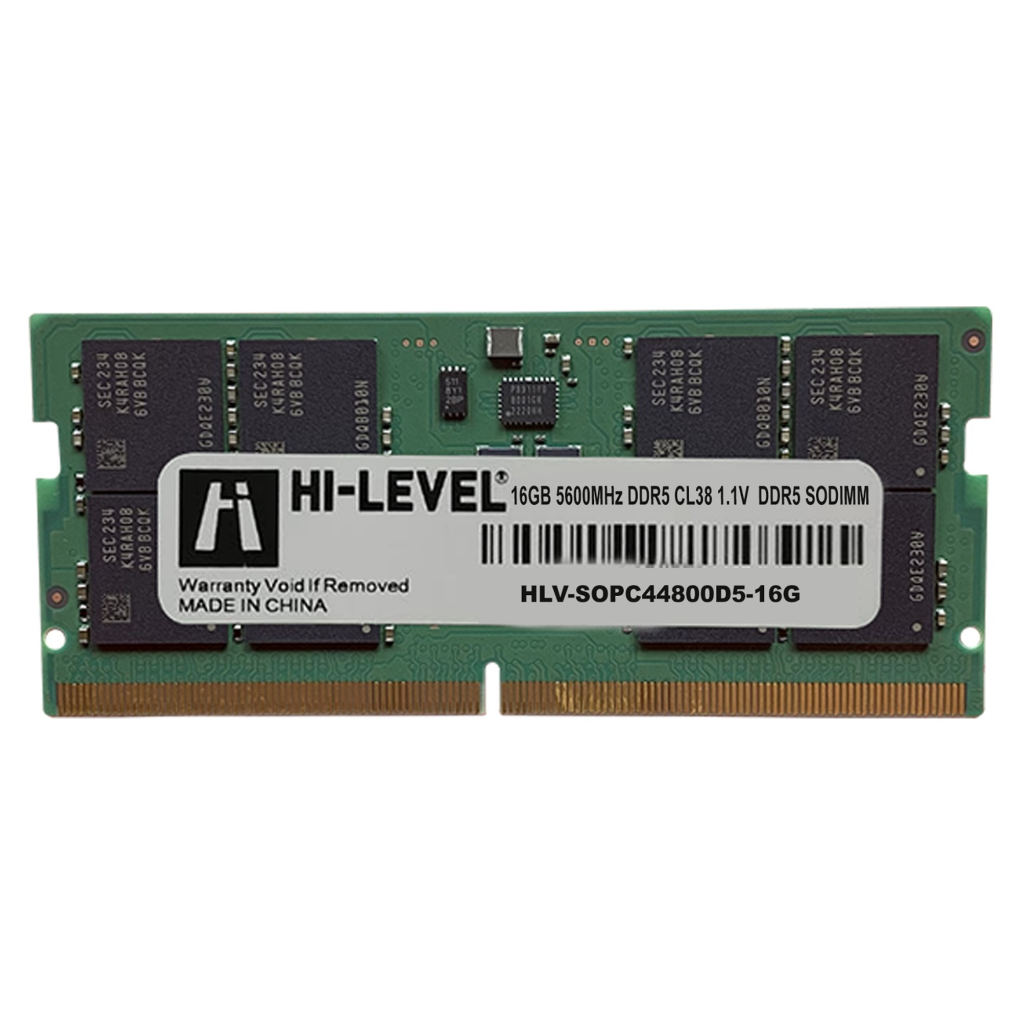 Hi-Level HLV-SOPC44800D5-16G 16GB (1x16GB) DDR5 5600MHz CL40 Notebook Bellek (Ram)