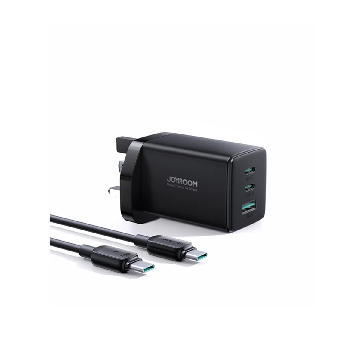 Joyroom GaN Ultra TCG01 65W 2C1A Fast Charger+100W C to C Cable 1.2m