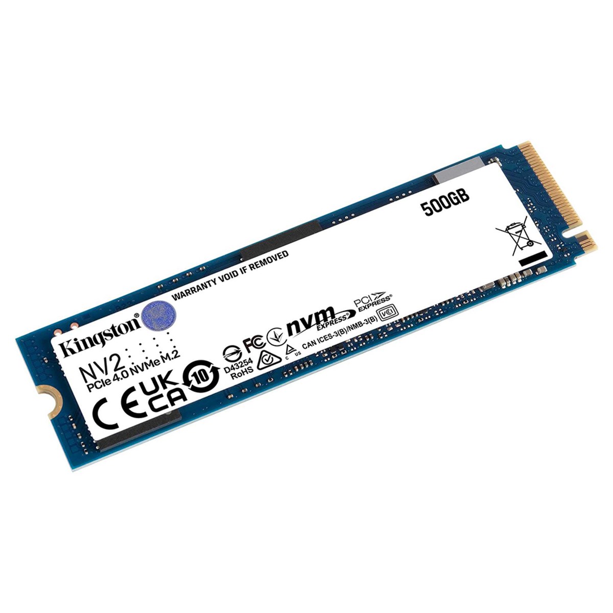 Kingston NV2 500GB SSD PCIe 4.0 NVMe SNV2S/500G3500-2100 MB/s , Gen 4