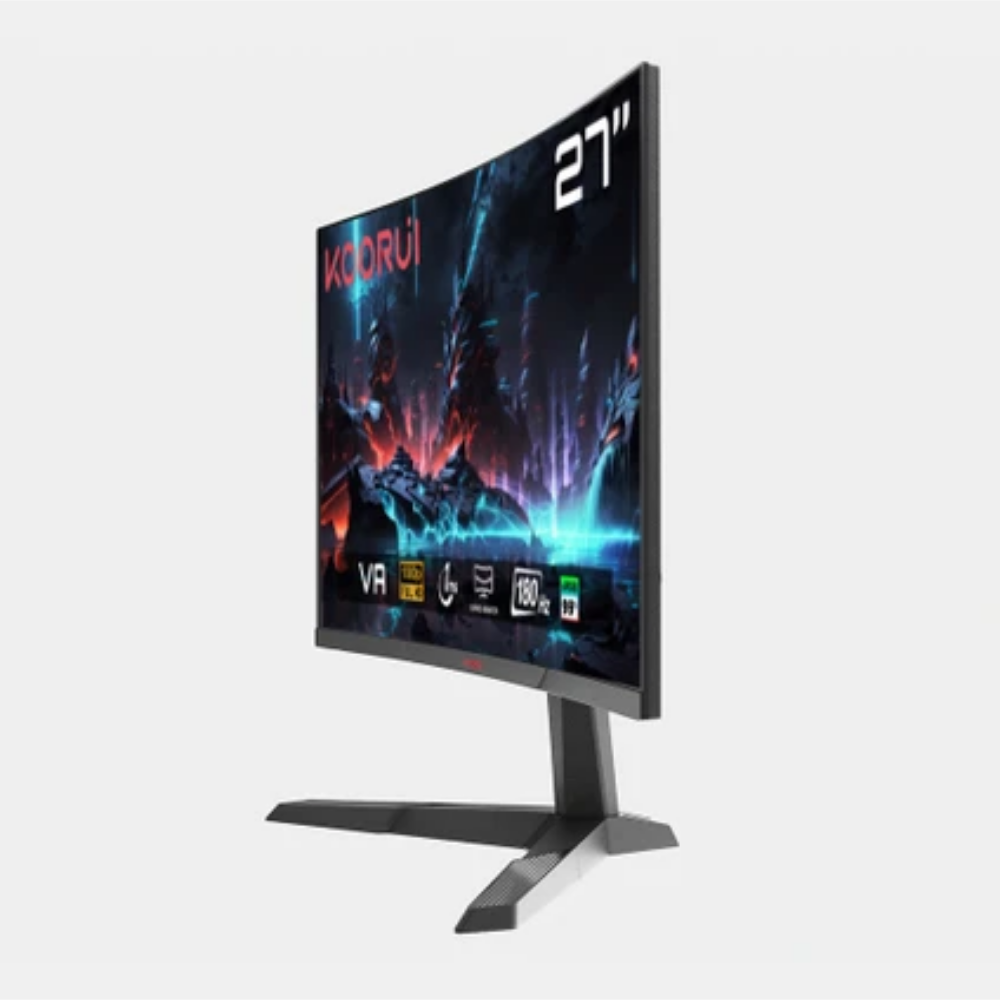 Koorui 27 inch 27E6QCA Curved 180Hz 1ms Siyah Gaming 2K Monitör