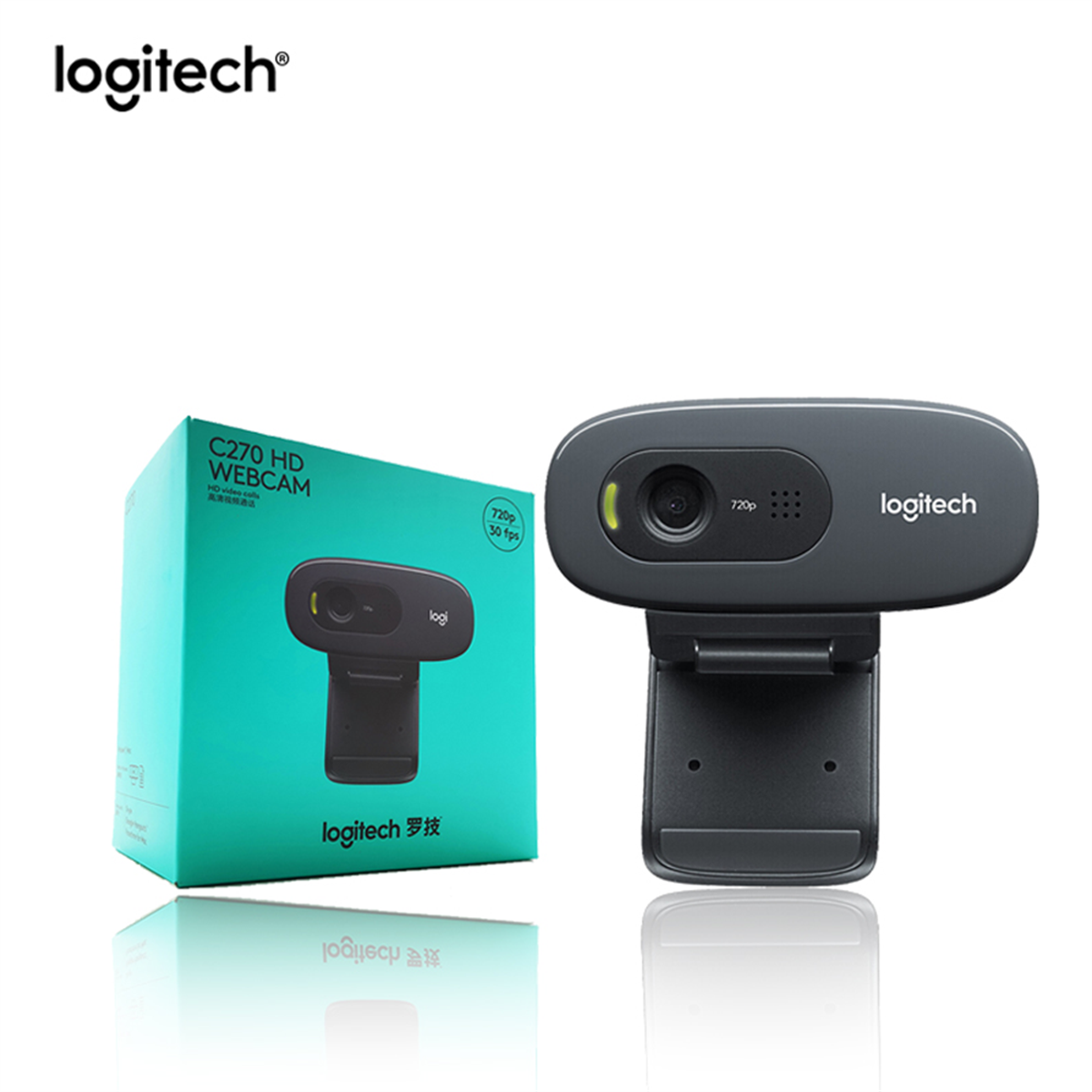 Logitech C270 HD 720p Mikrofonlu Web Kamerası - Siyah