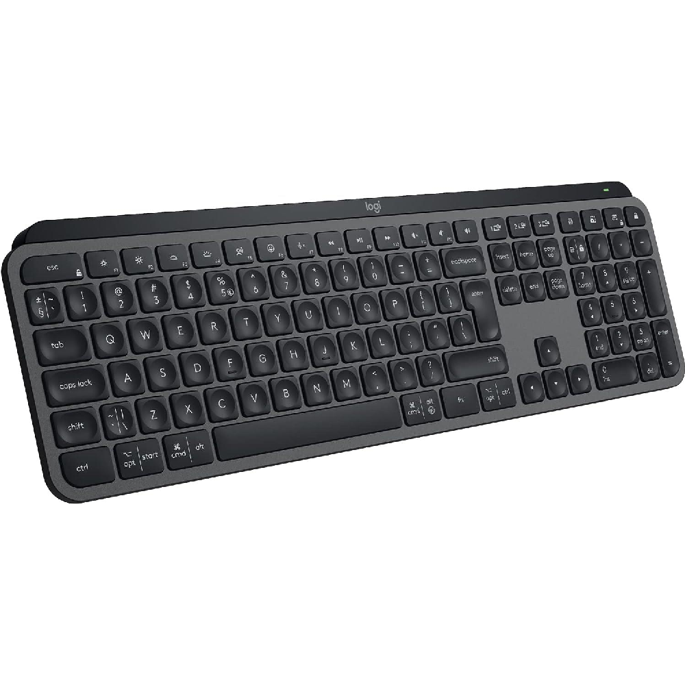 Logitech MX Keys S Kablosuz Sessiz Türkçe Q Klavye Siyah 920-011594Gelişmiş Aydınlatmalı,Bluetooth ve Logi Bolt USB Alıcı,3 cihaza kadar Bağlanma