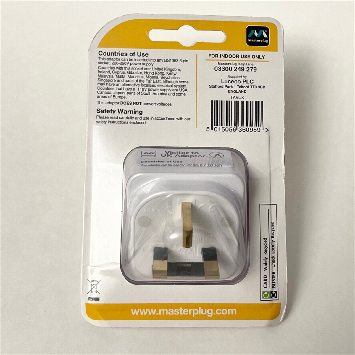 Elkur Universal Travel Adaptör UK Beyaz 