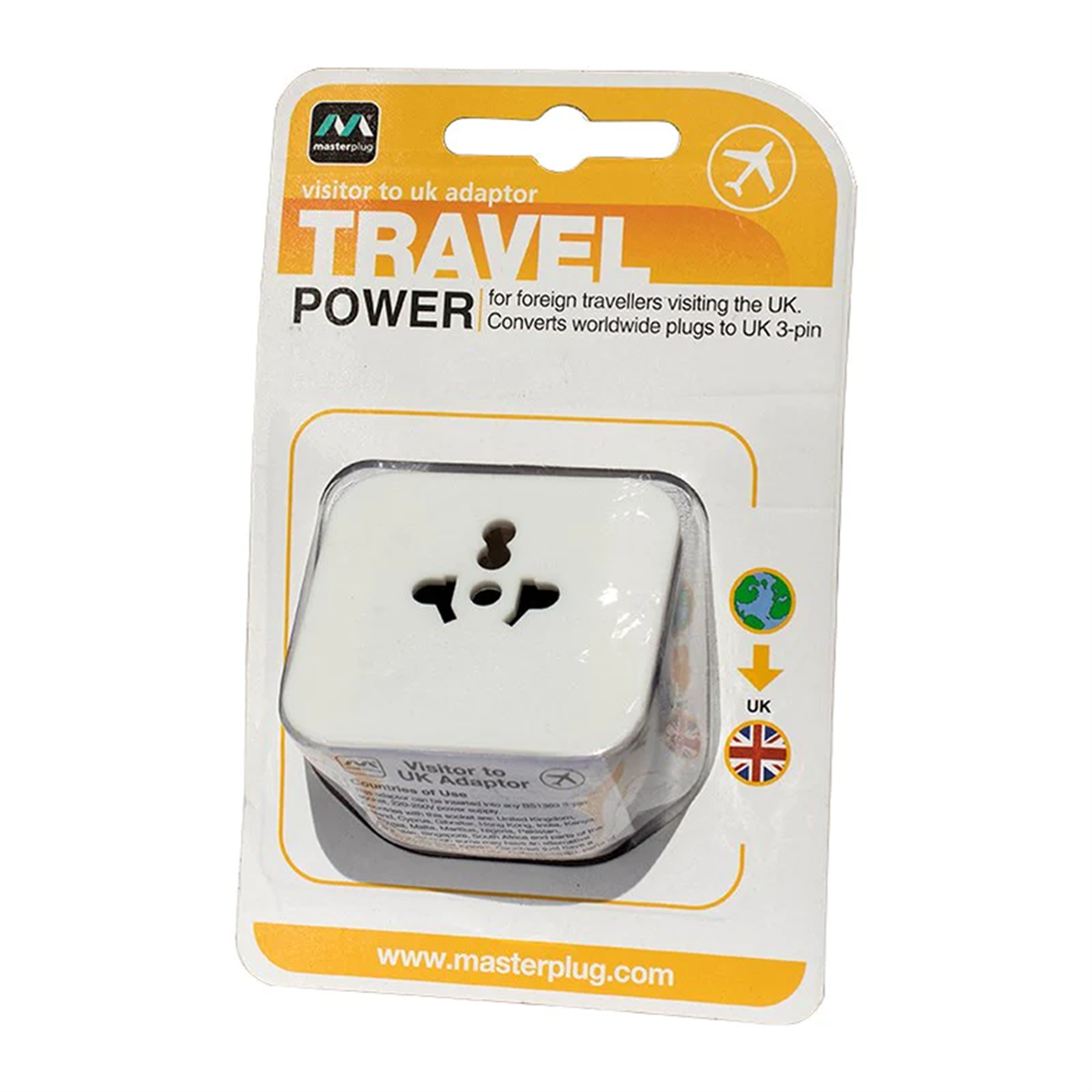 Elkur Universal Travel Adaptör UK Beyaz 