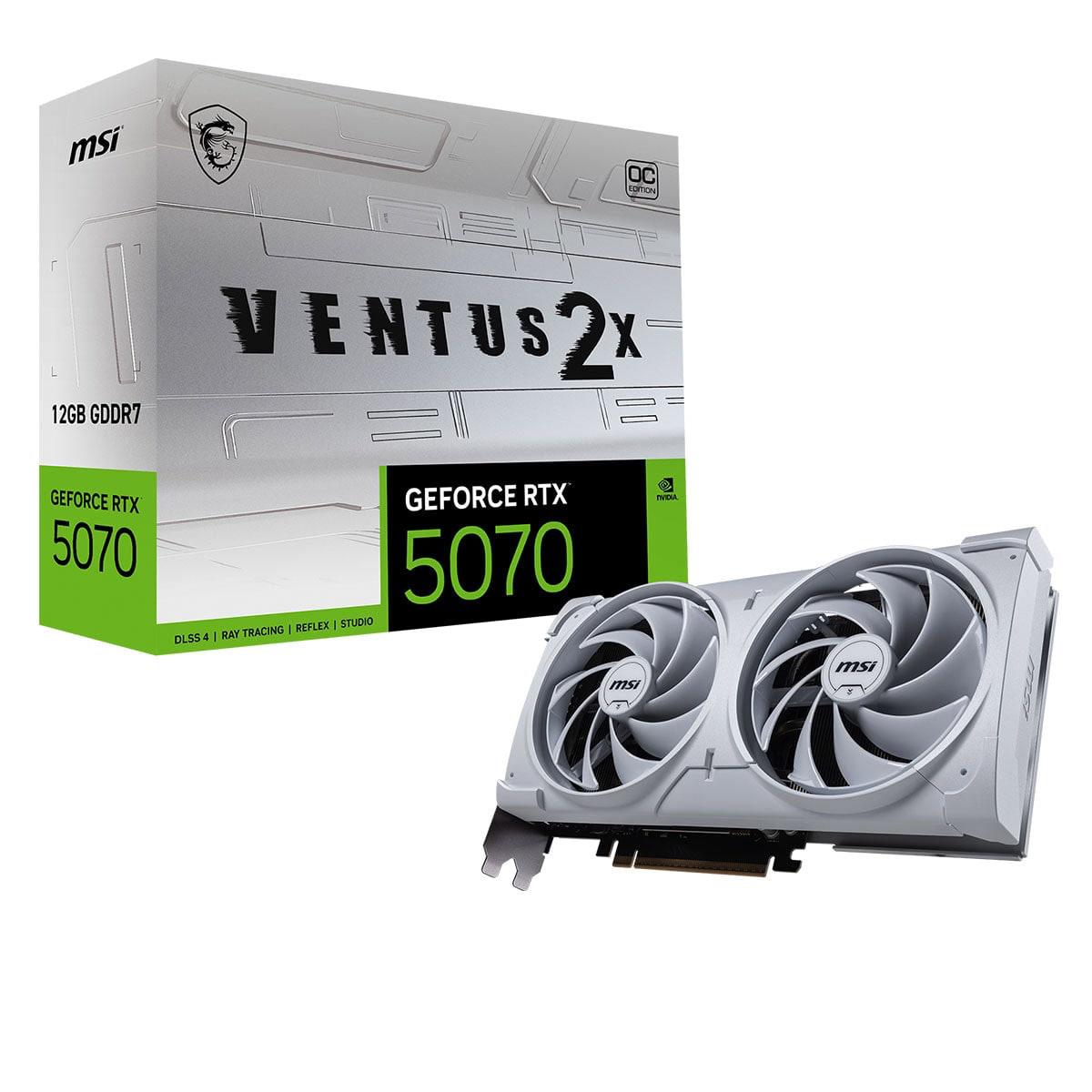 MSI GeForce RTX 5070 12G VENTUS 2X OC WHITE GDDR7 192Bit DLSS 4 Gaming (Oyuncu) Ekran Kartı